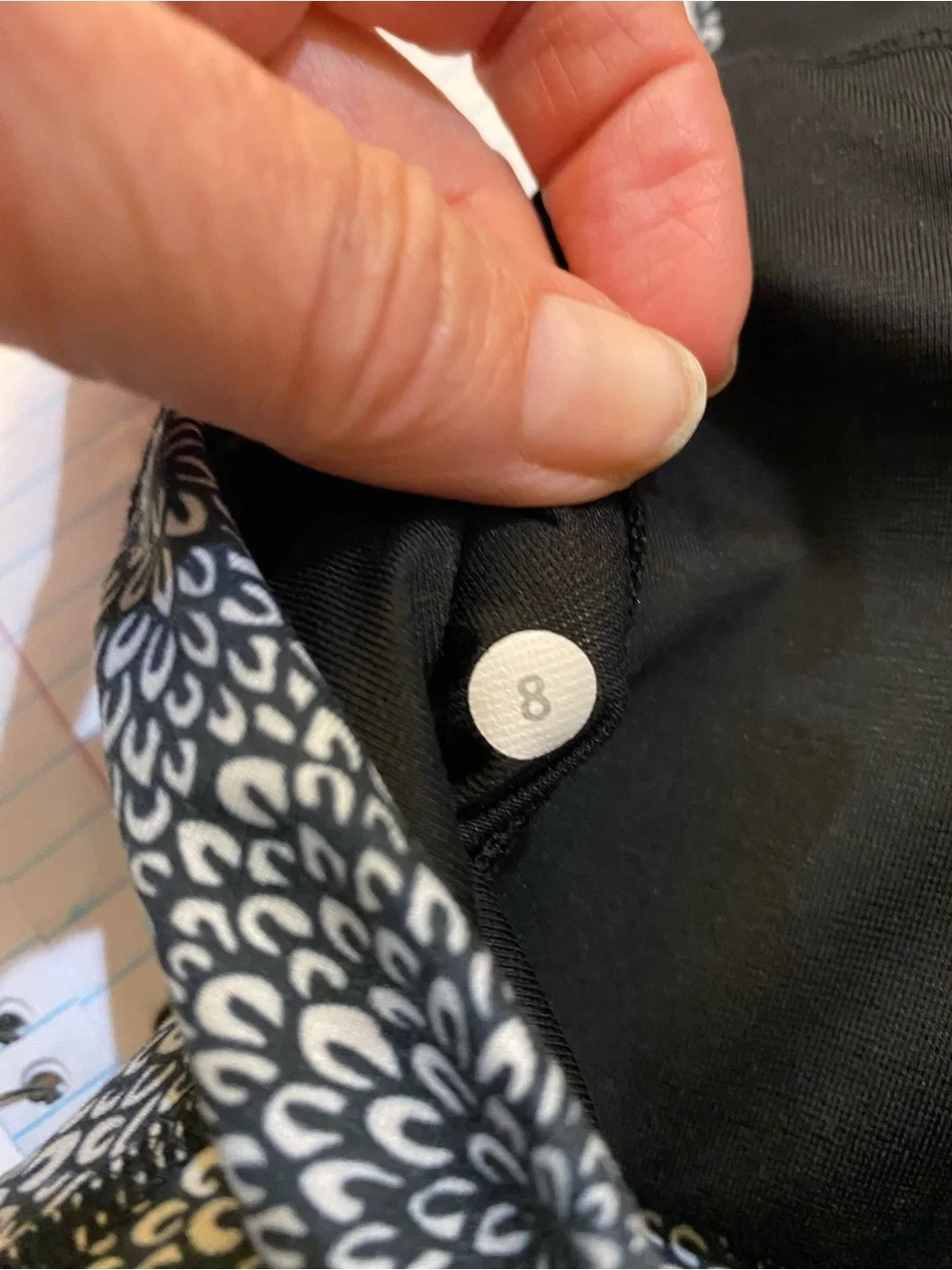 lululemon athletica Black & White Floral Strappy Sports Bra